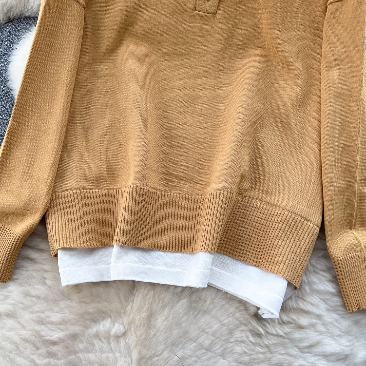 【set】デザイントップス+ガウチョパンツニット2点セットG23590