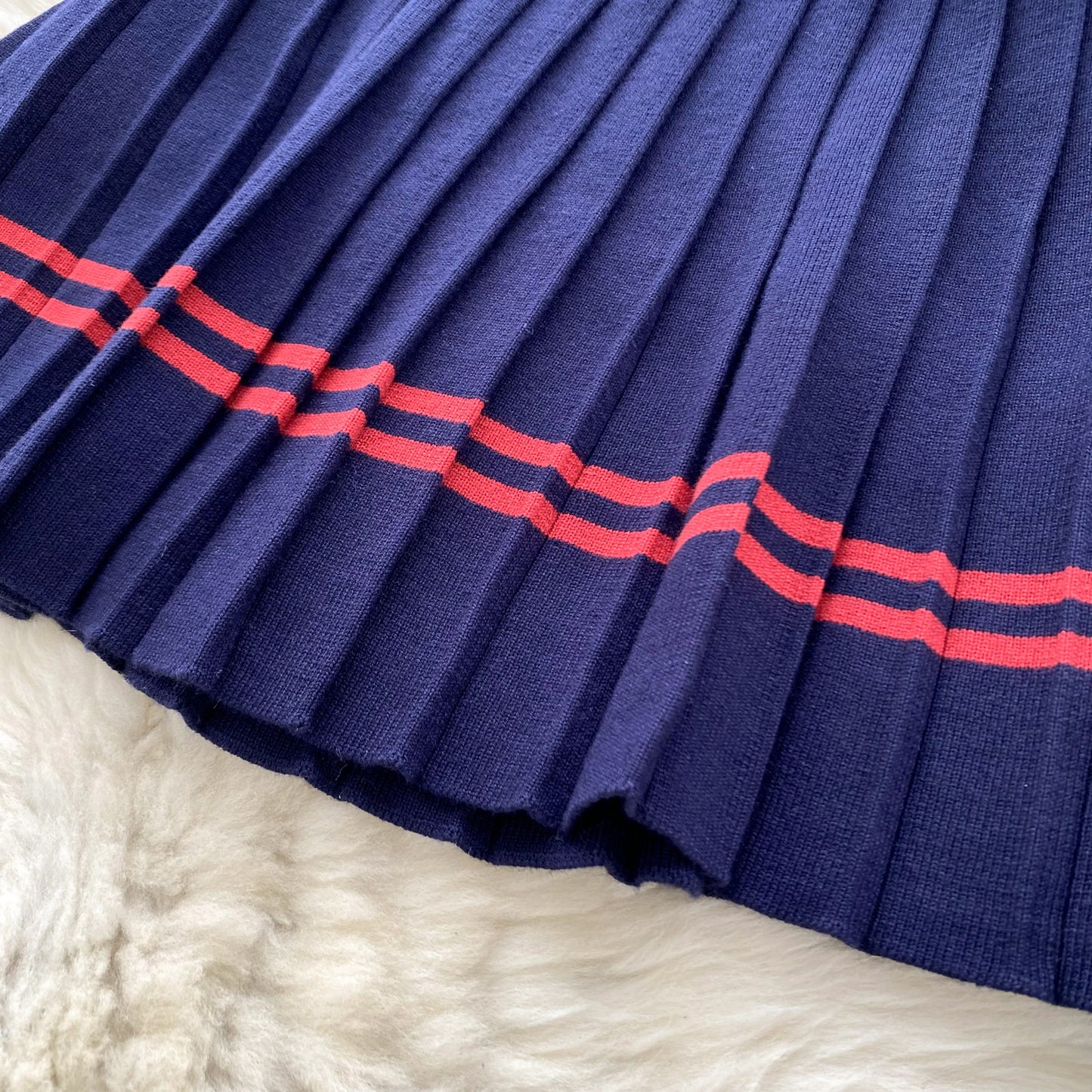 【set】3色長袖POLOネックセーター+スカートニット2点セットG23595