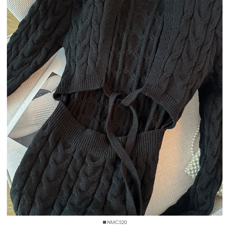 【dress】バックで綺麗ニットワンピースG23599