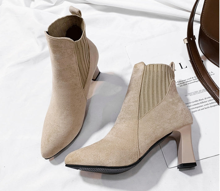 【shoes】春秋ピンヒールブーツG23647