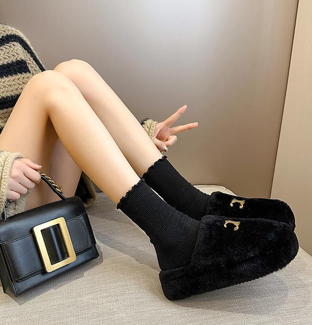 【shoes】3色ファースリッパF8210