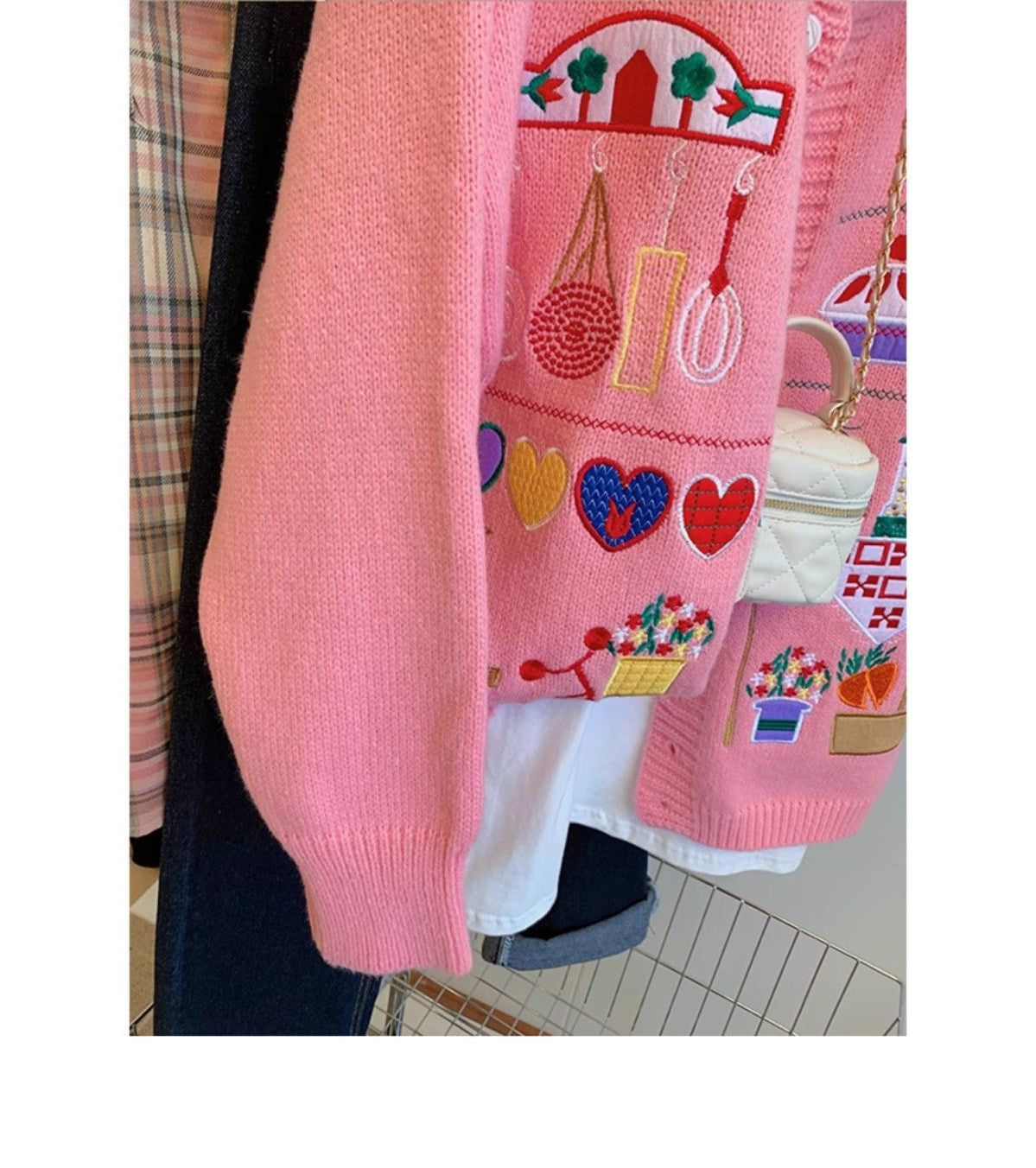 【outer】ラウンドネックニットカーディガンG23738