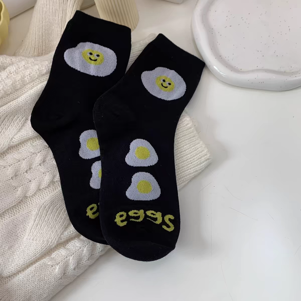 【ホーム・生活】4色セットキュート靴下G23757