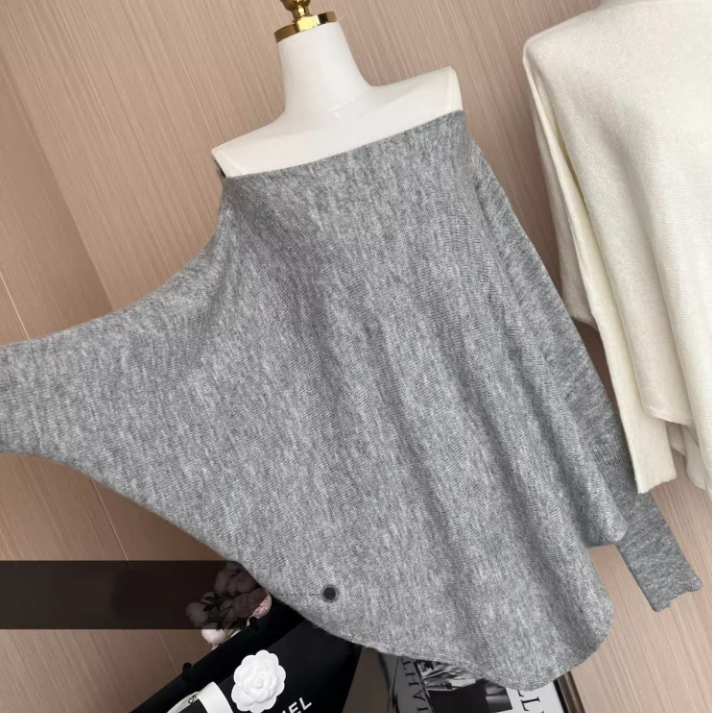 【tops】オープンショルダーニットセーターG23822