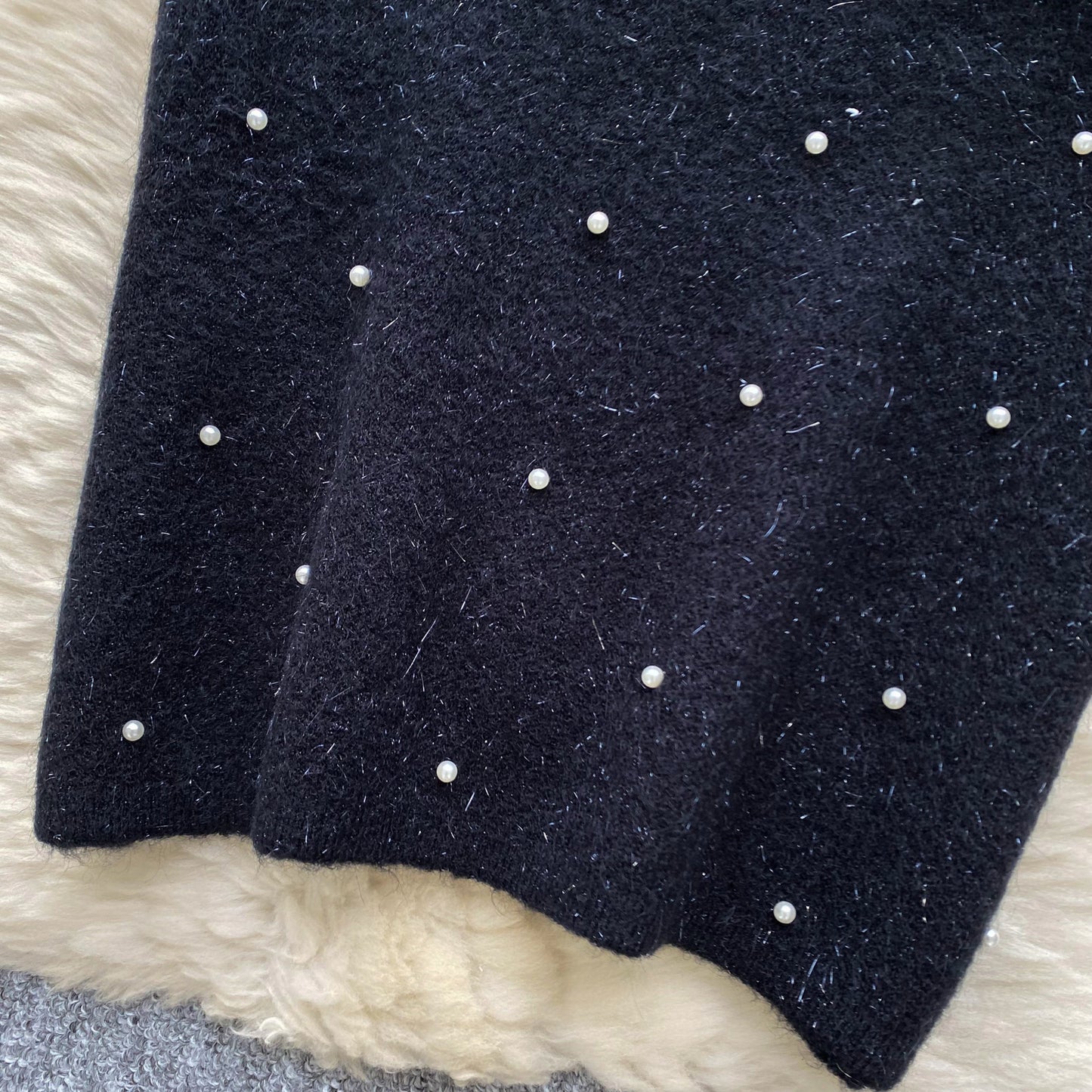 【set】レースビーズニット+タイトスカート2点セットG23881