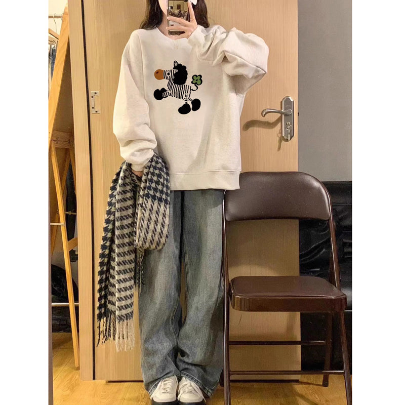 【tops】ラウンドネック秋冬パーカーG23893