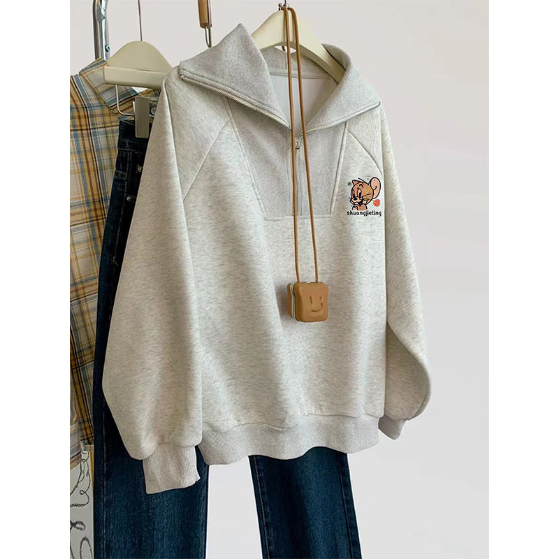 【tops】ゆったりファスナーパーカーG23906