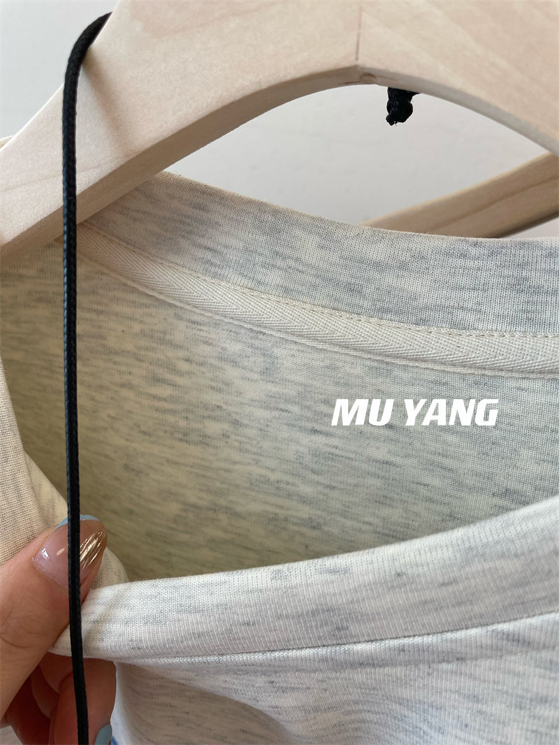 【tops】ゆったり落書き薄手パーカーG23909