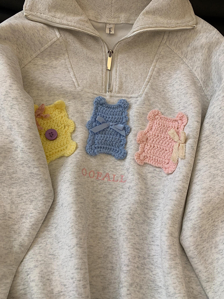 【tops】ファスナー長袖パーカーG23919