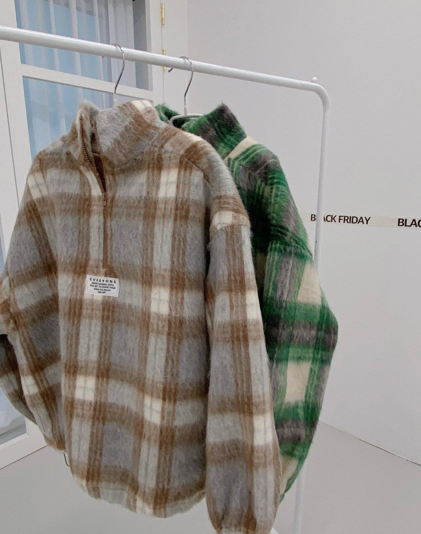 【tops】長袖秋冬ラシャ生地パーカーG24002