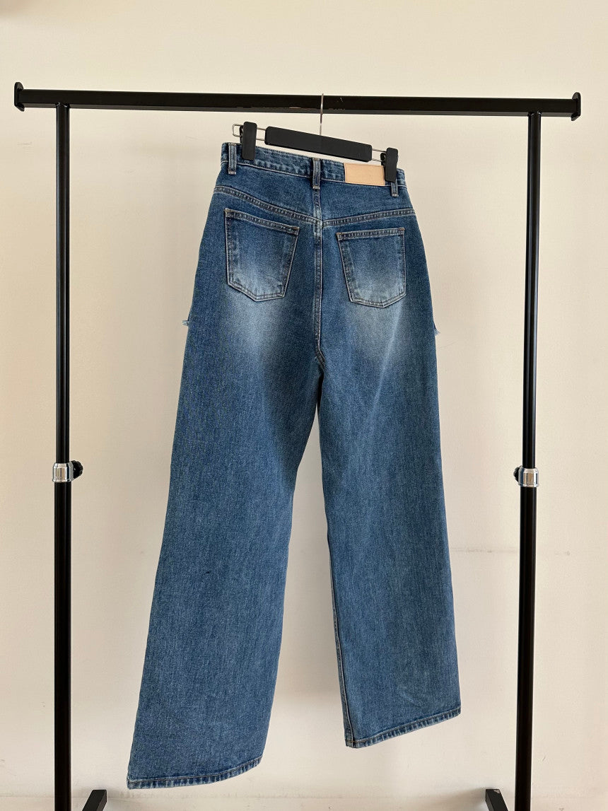 【bottoms】デニムガウチョパンツG24030