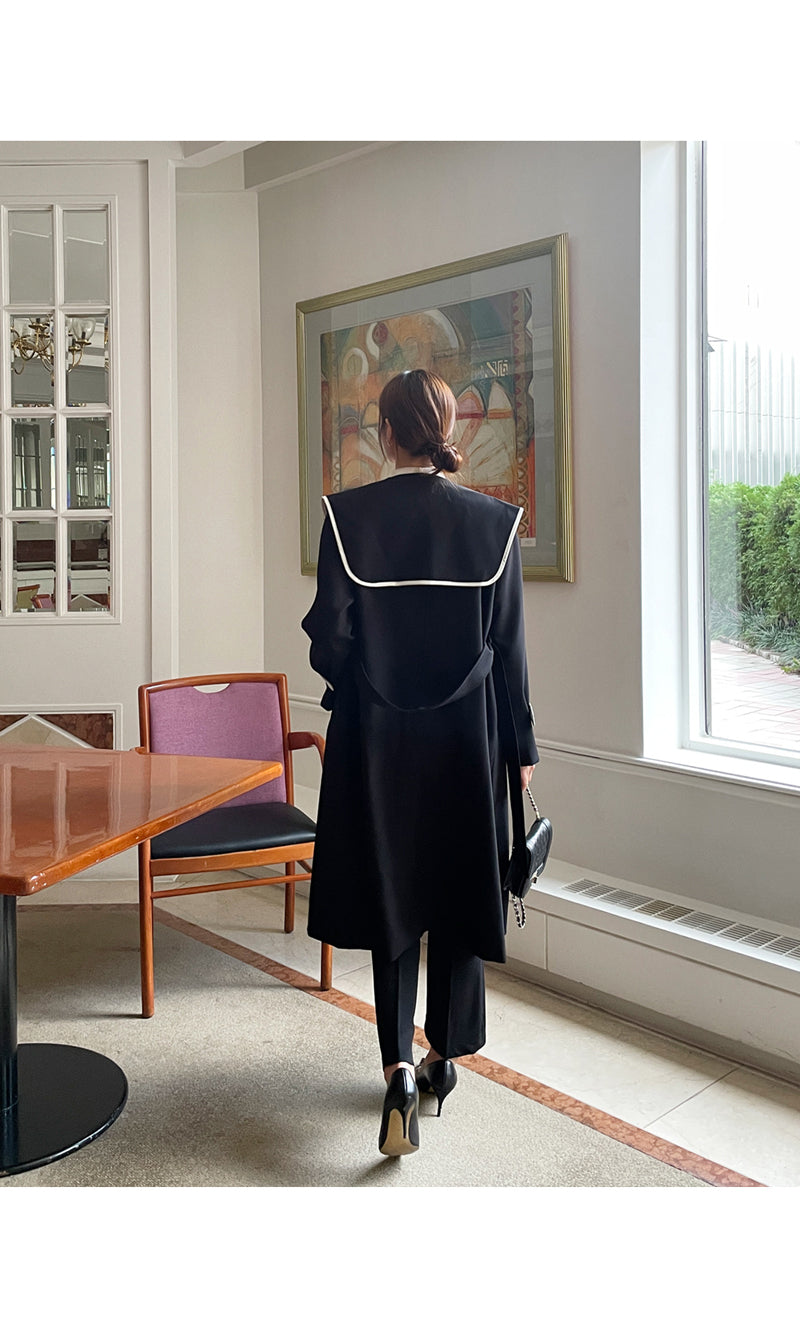 【outer】ウェスト絞りトレンチコートアウターG24031