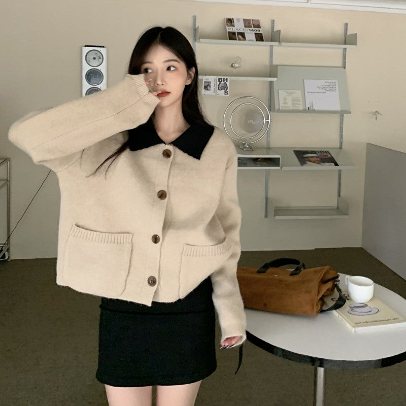 【outer】高級感ニットカーディガンG24040