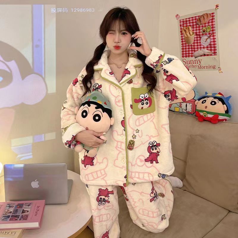 【ホーム・生活】秋冬厚手上下セットルームウェアパジャマG24055