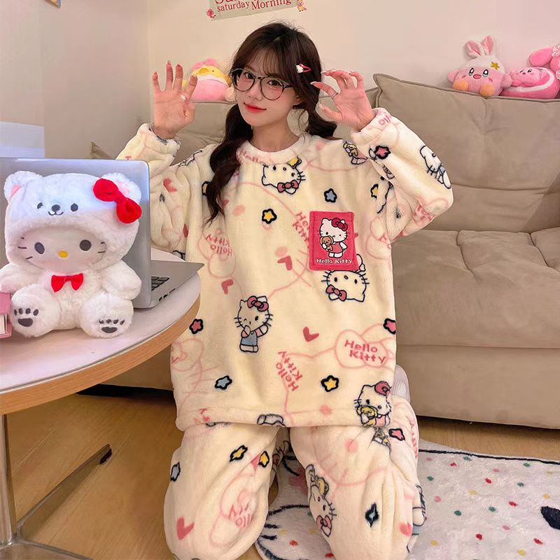 【ホーム・生活】秋冬厚手上下セットルームウェアパジャマG24062