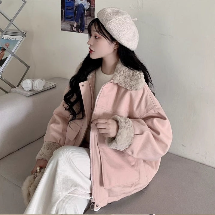 【outer】ラムズウール冬ショート丈コートG24065