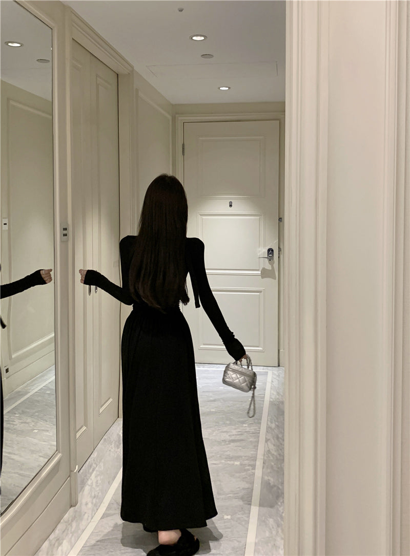 【dress】VネックニットワンピースG24076