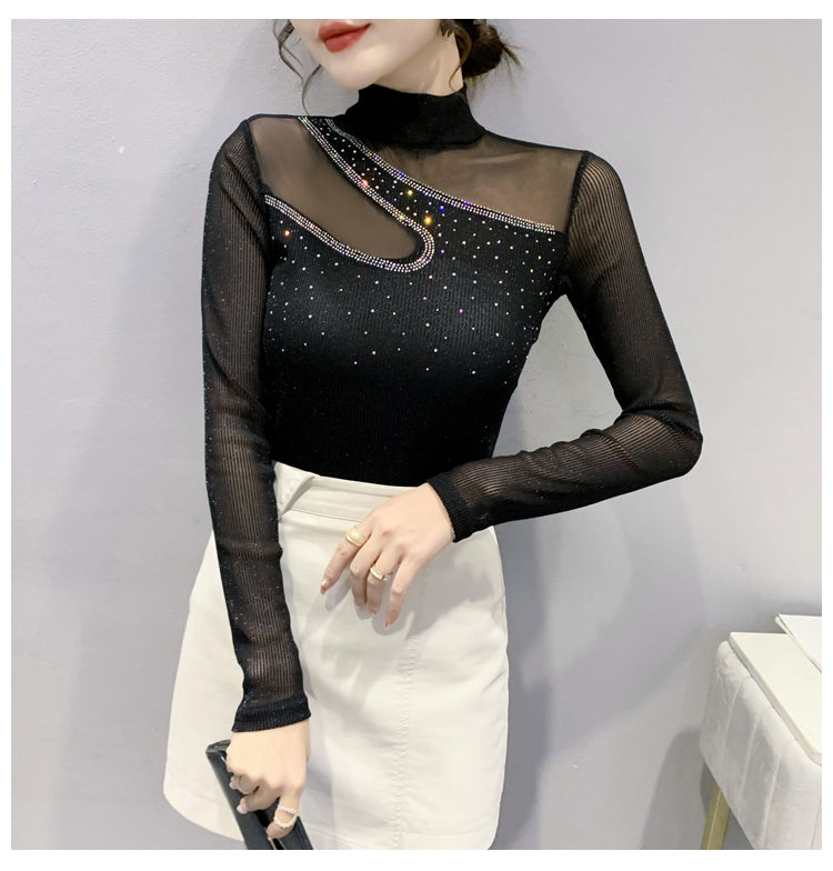 【tops】秋冬レース長袖TシャツG24115