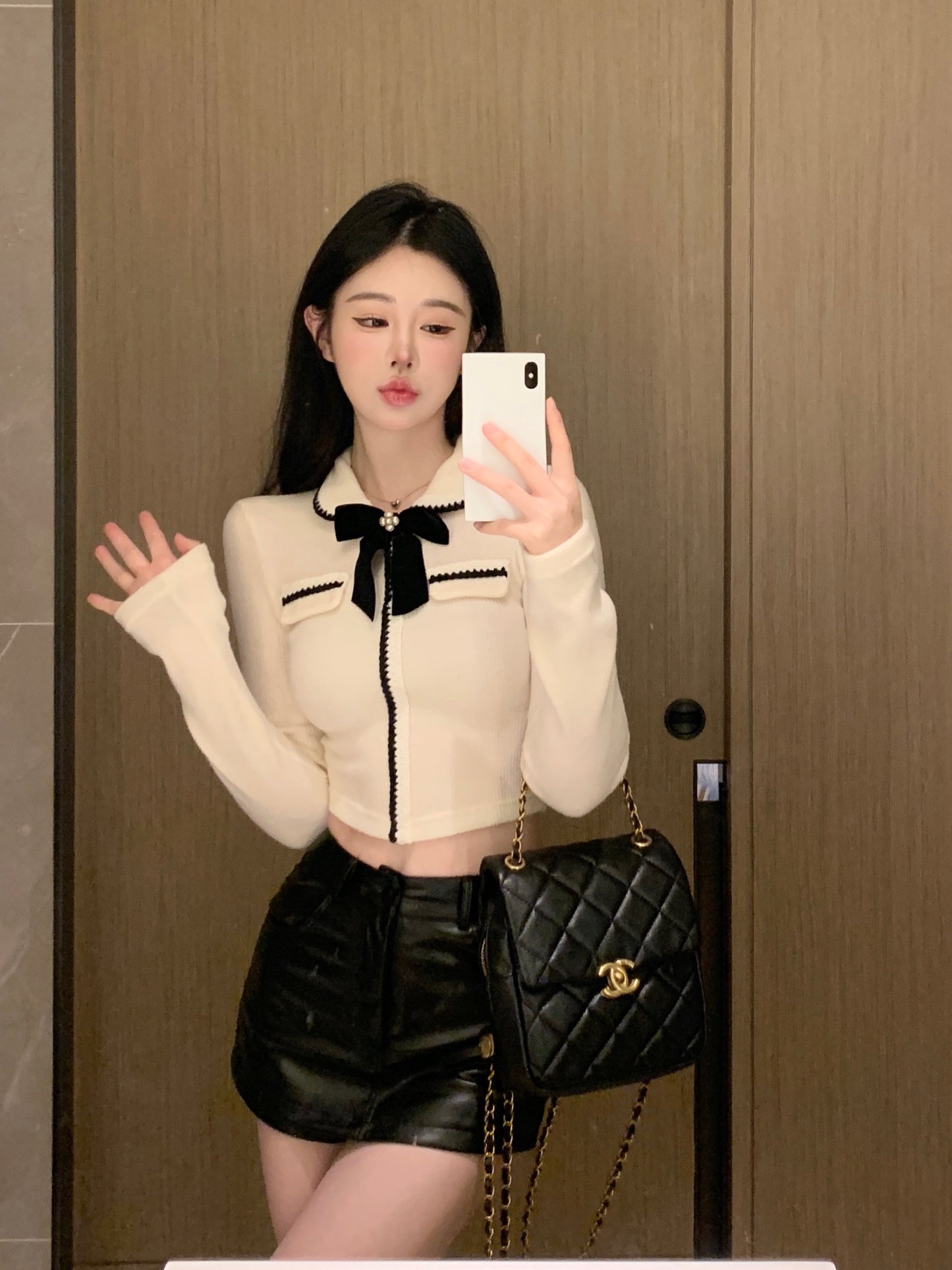 【tops】リボンニットトップスG24127