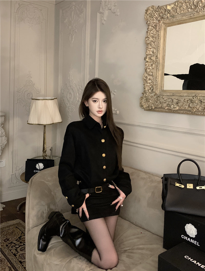 【dress】長袖タイトシャツワンピースG24156