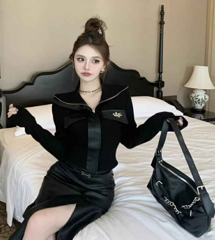 【outer】ゆったり長袖ニットカーディガンG24164