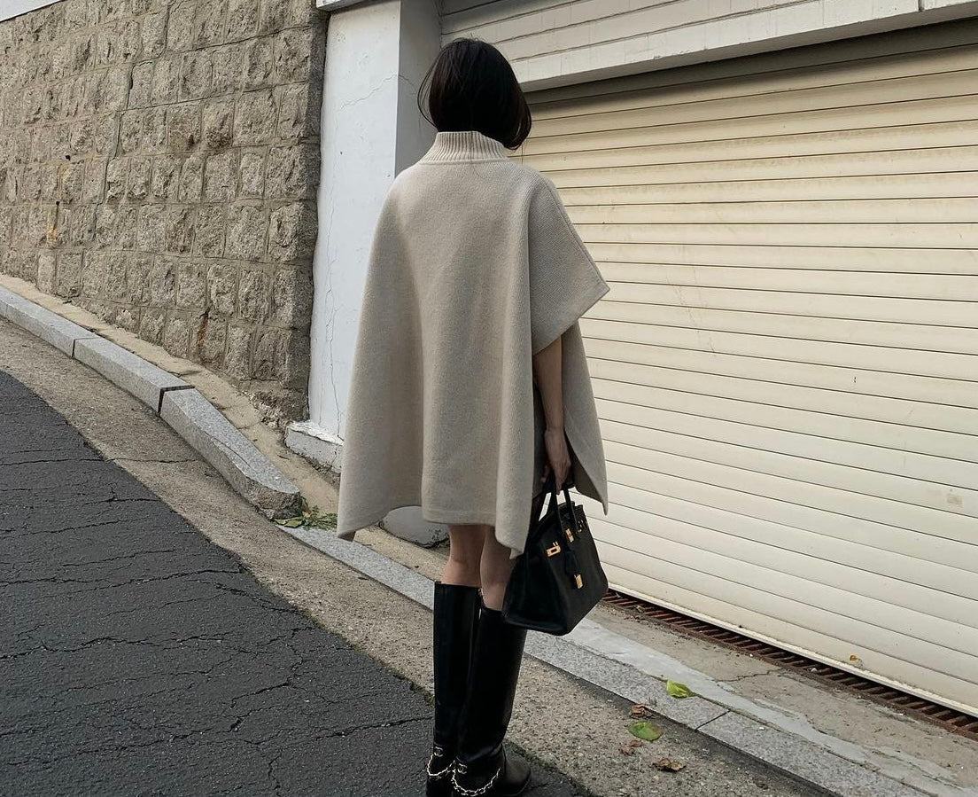 【tops】ハイネックスリットニットセーターG24176