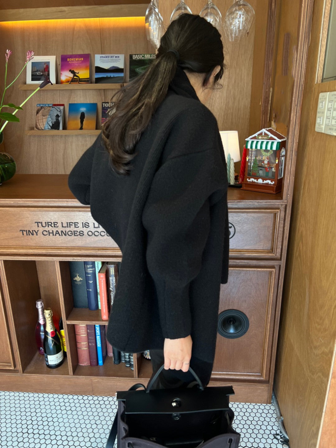 【outer】ゆったりVネック長袖ニットコートG24178