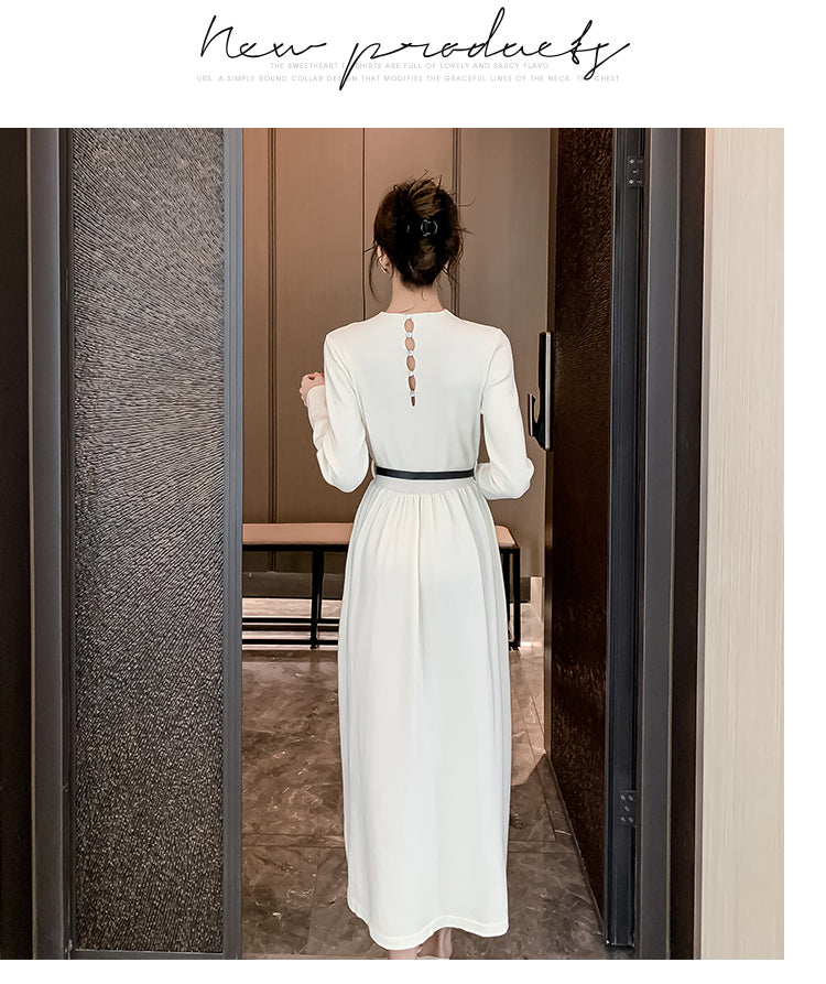 【dress】AラインニットワンピースG24190