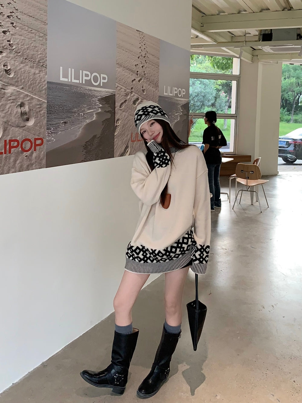 【tops】ゆったり長袖ニットセーターG24206