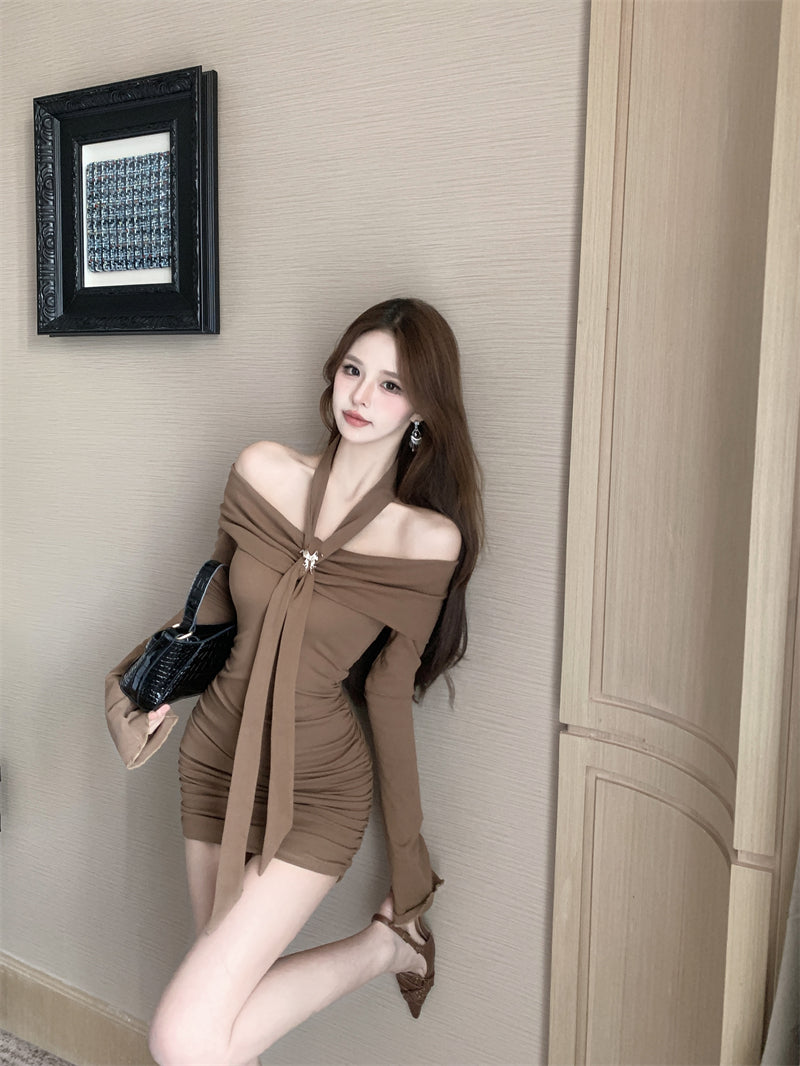 【dress】ホルターネックタイトワンピースG24252