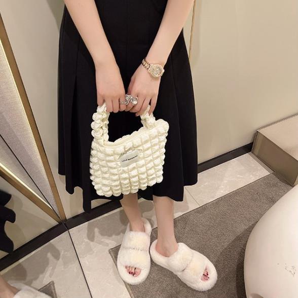 【shoes】3色ファースリッパF8355