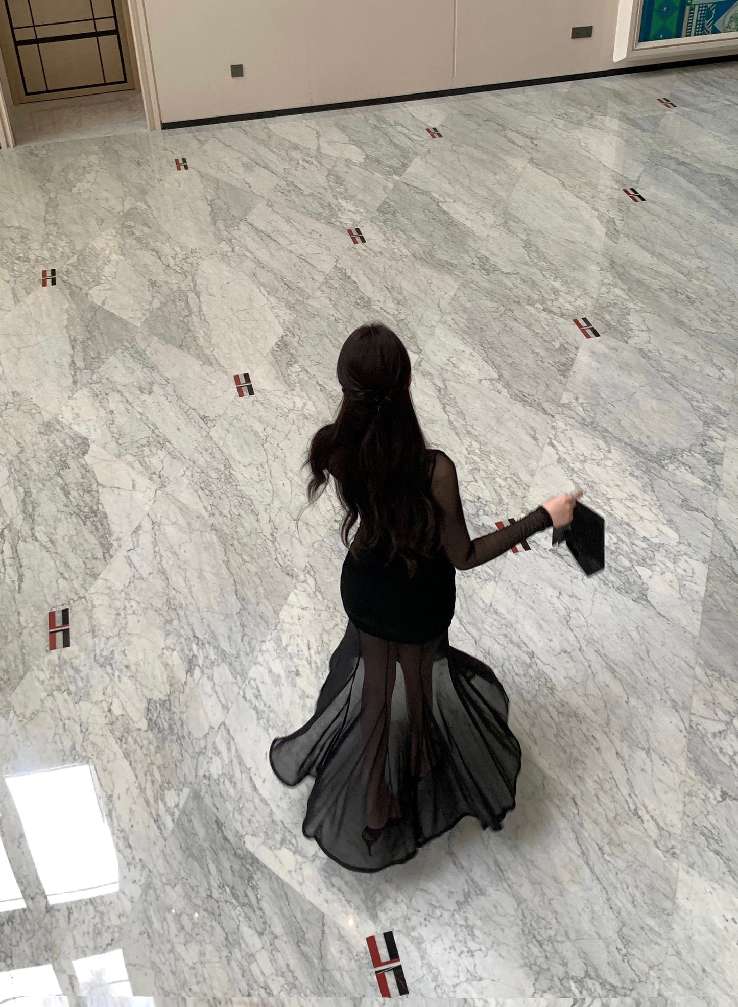 【dress】フランス風メッシュイレギュラーワンピースG24276