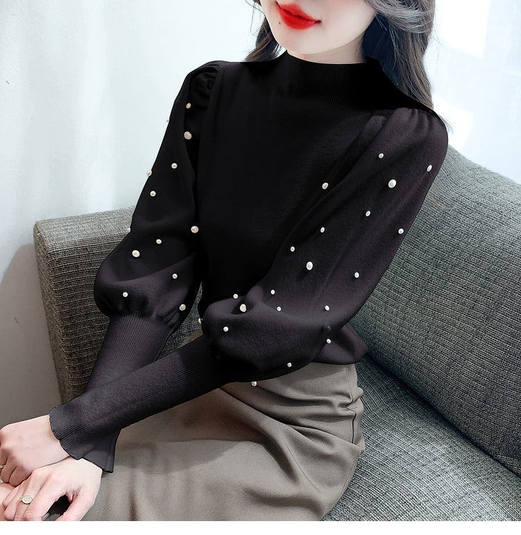 【tops】秋冬ビーズニットセーターG24287