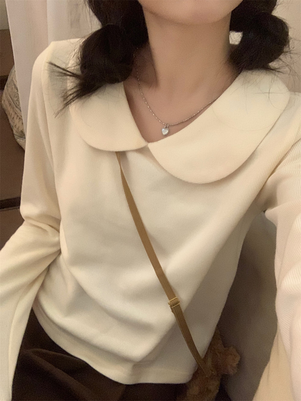 【tops】2色ドールカラー長袖TシャツG24341