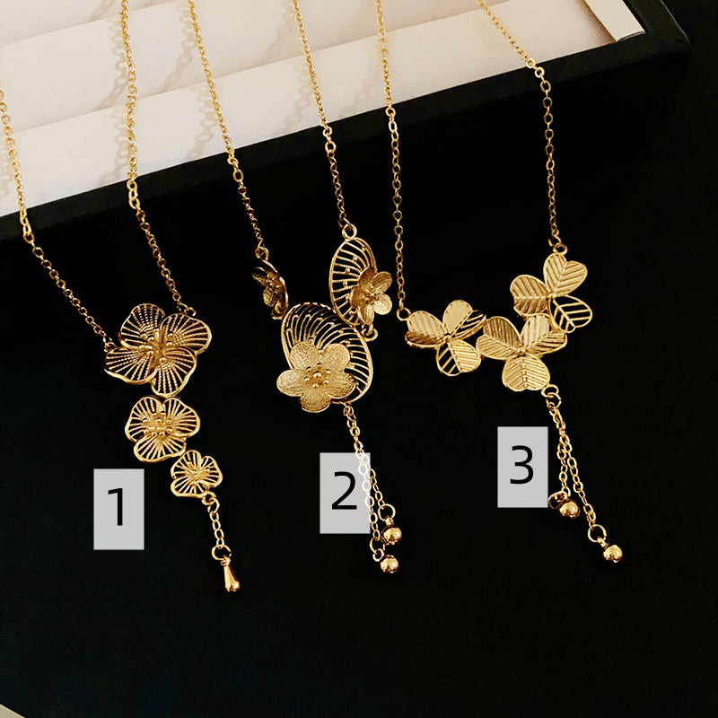 【小物】フラワーネックレスアクセサリーG24352