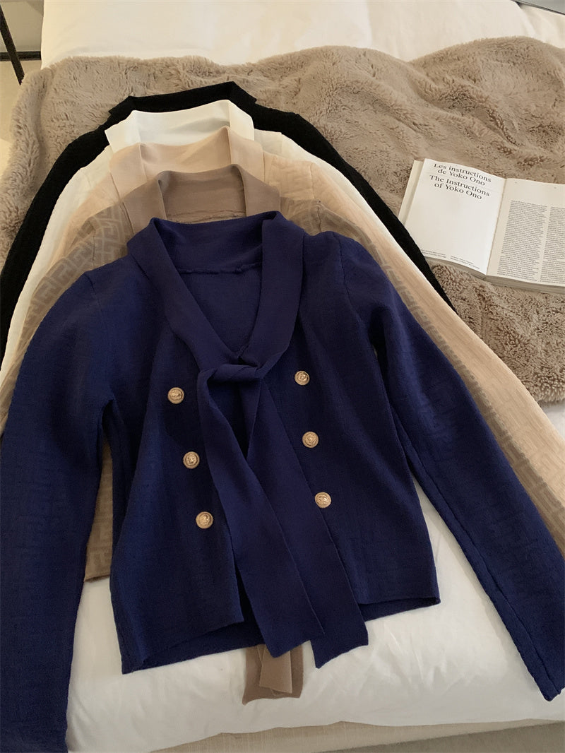 【tops】Vネック長袖ニットセーターG24382