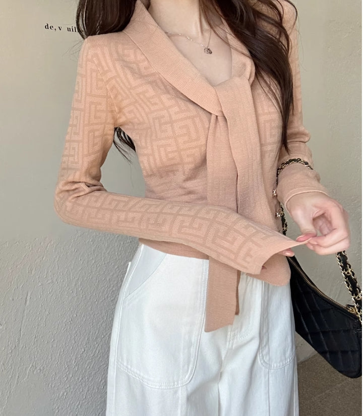 【tops】VネックニットセーターG24383