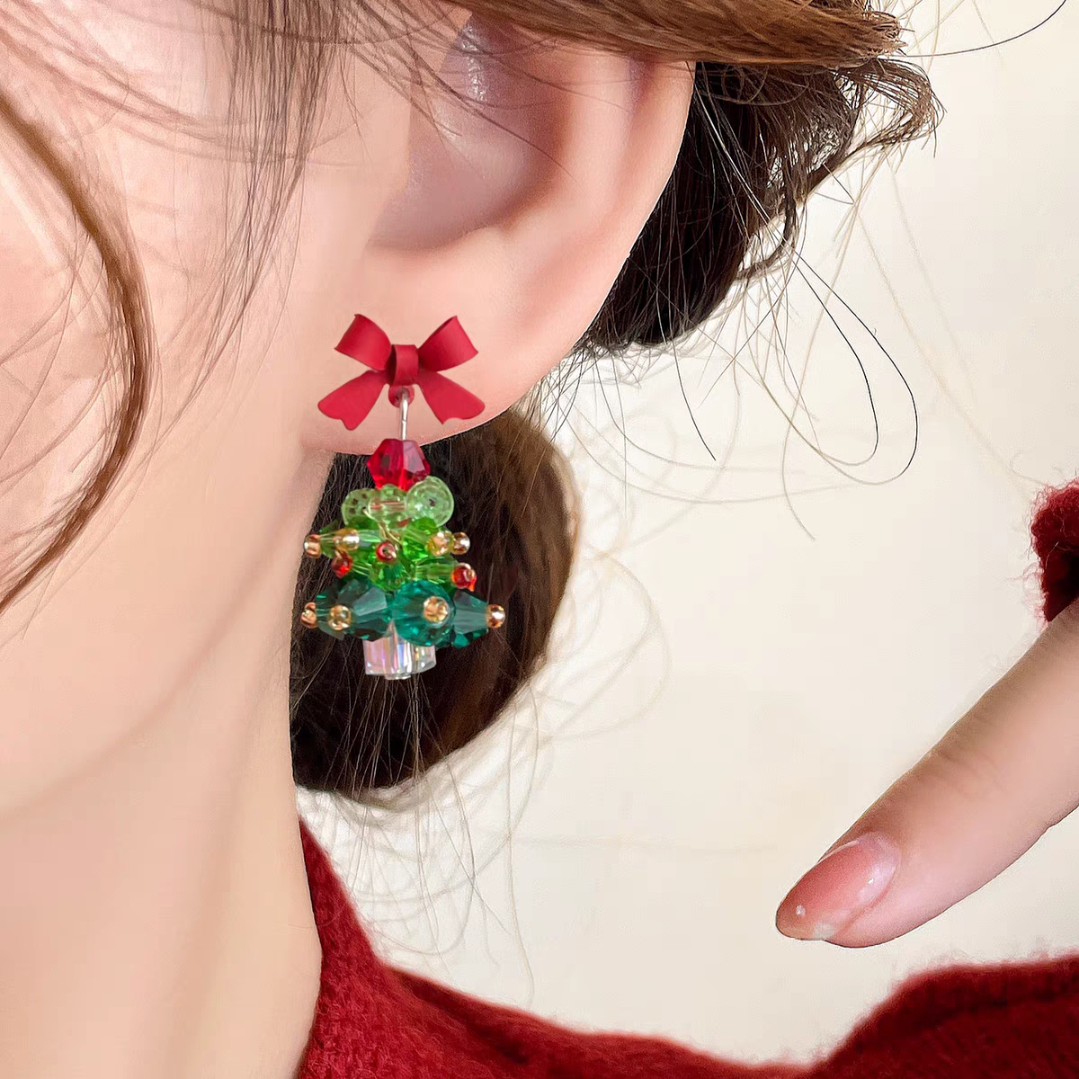 【小物】クリスマスピアスアクセサリーG24407