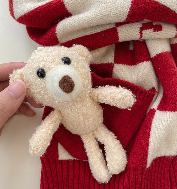 【小物】クリスマスチェック柄スカーフG24423