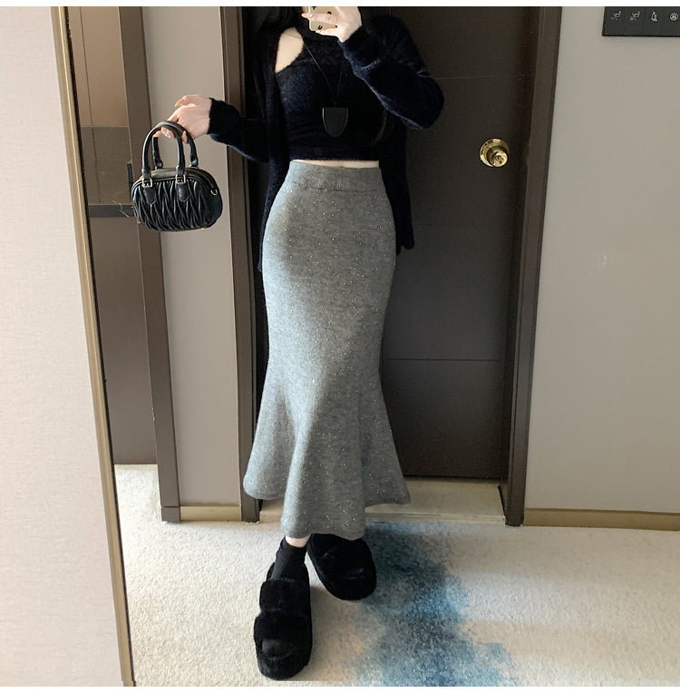 【bottoms】厚手ニットスカートG24430