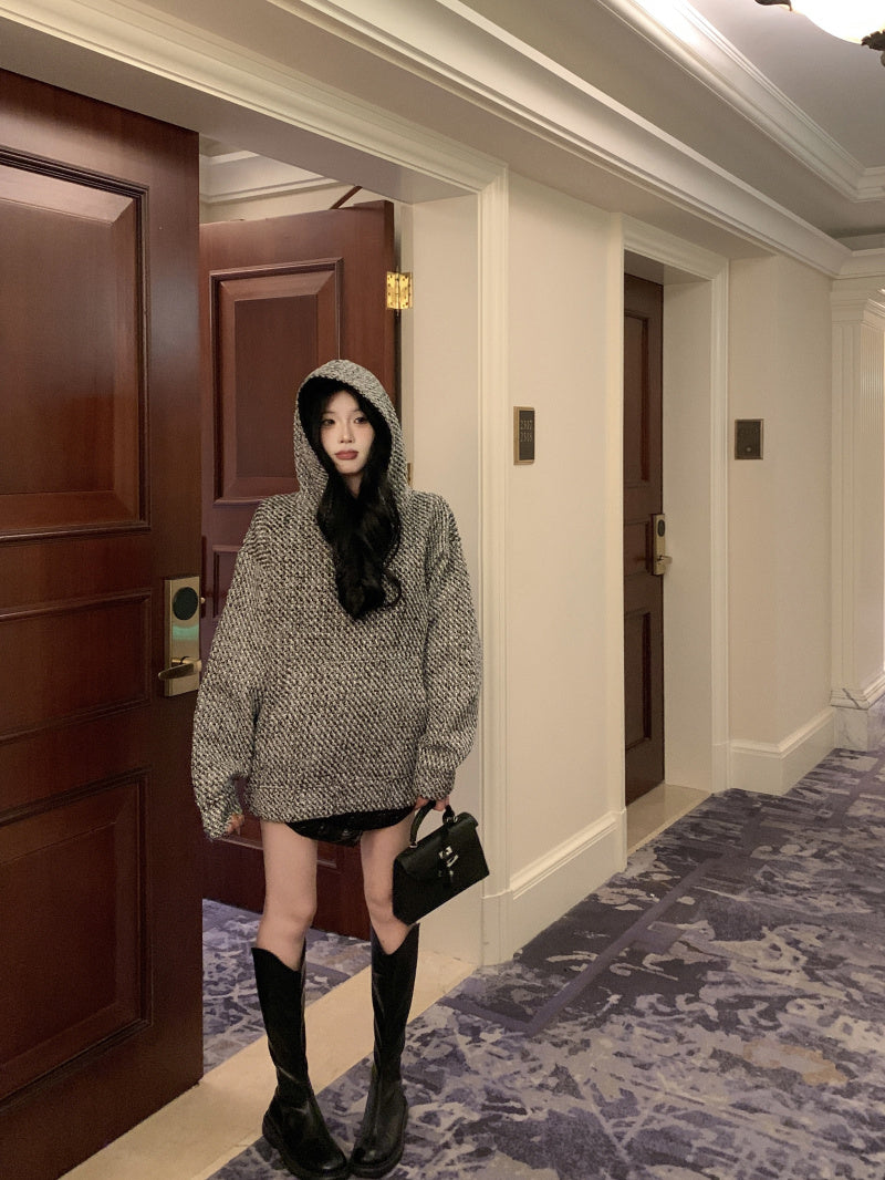 【tops】フード付き長袖パーカーG24447