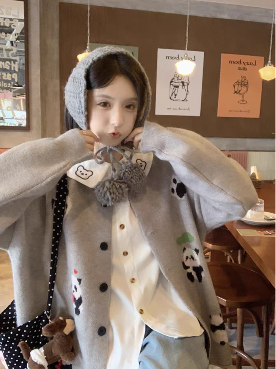 【outer】長袖ニットカーディガンG24476