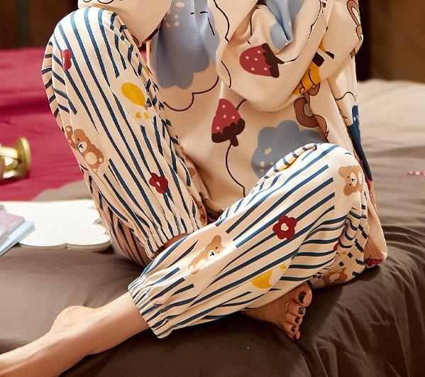 【ホーム・生活】長袖パジャマ上下セットルームウェアF8423