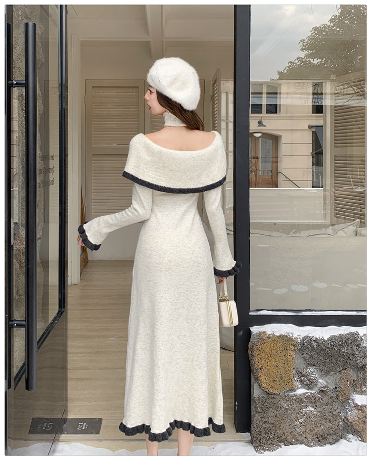 【dress】オフショルダーニットワンピースG24542