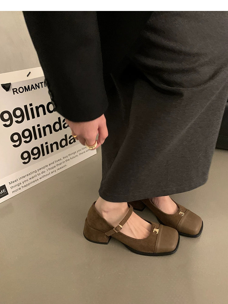 【shoes】3色スクエアトゥメリージェーンG24570