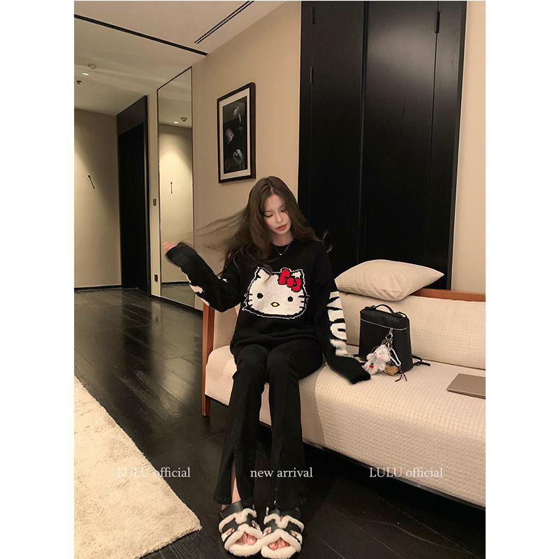 【tops】カートゥーンニットセーターG24596