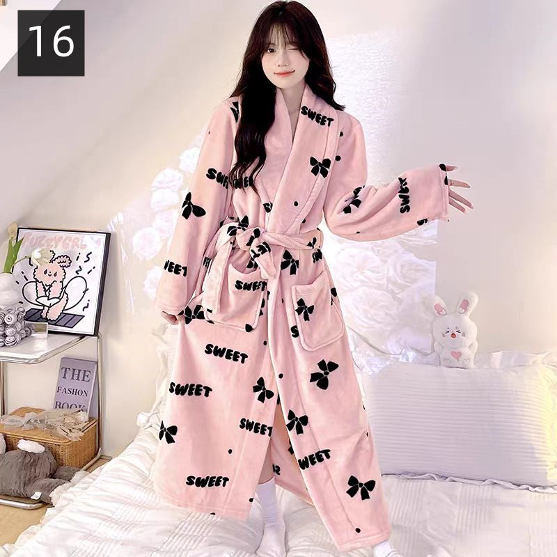 【ホーム・生活】大人可愛い秋冬厚手ルームウェアG24598