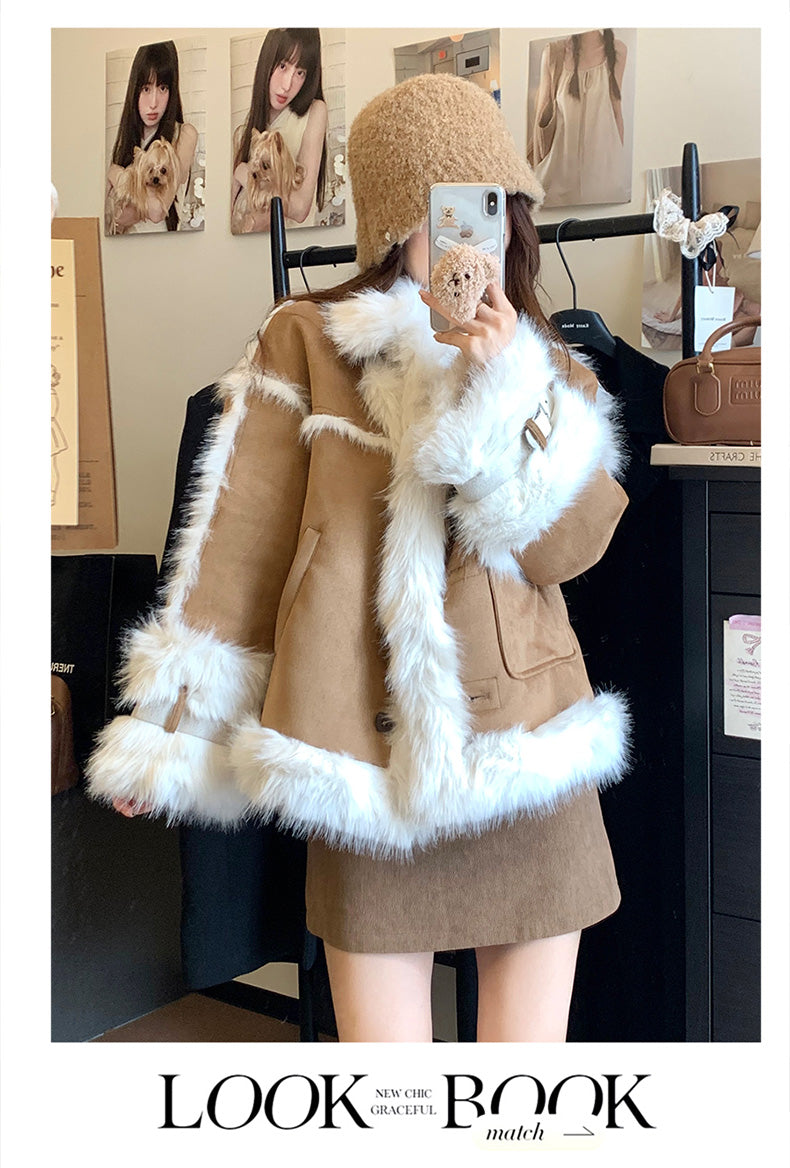 【outer】ファッション冬ファー厚手コートG24605