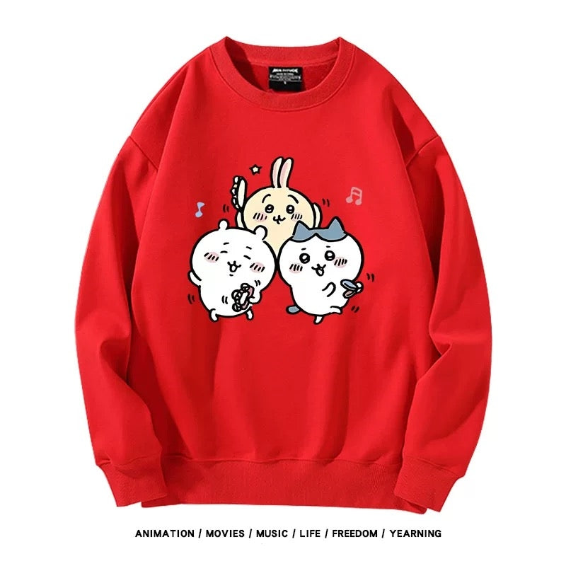 【tops】ちいかわプリントパーカー( 男女兼用)K0174