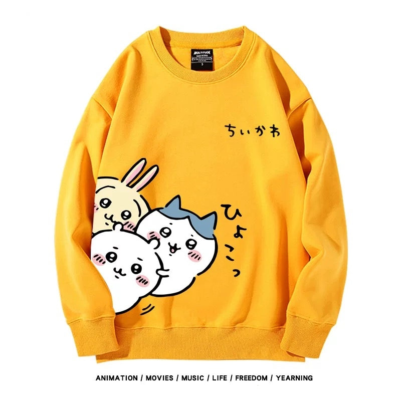 【tops】ちいかわプリントパーカー( 男女兼用)K0175